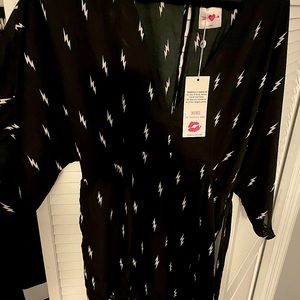 Buddy Love Lightning Strike Black Romper